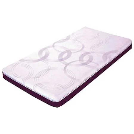 Twin Purple 7" Gel Memory Foam Mattress and Free Pillow